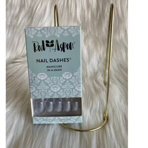 Red Aspen Nail Dashes- Regency, Brinne (Short Square Shimmer Nails)